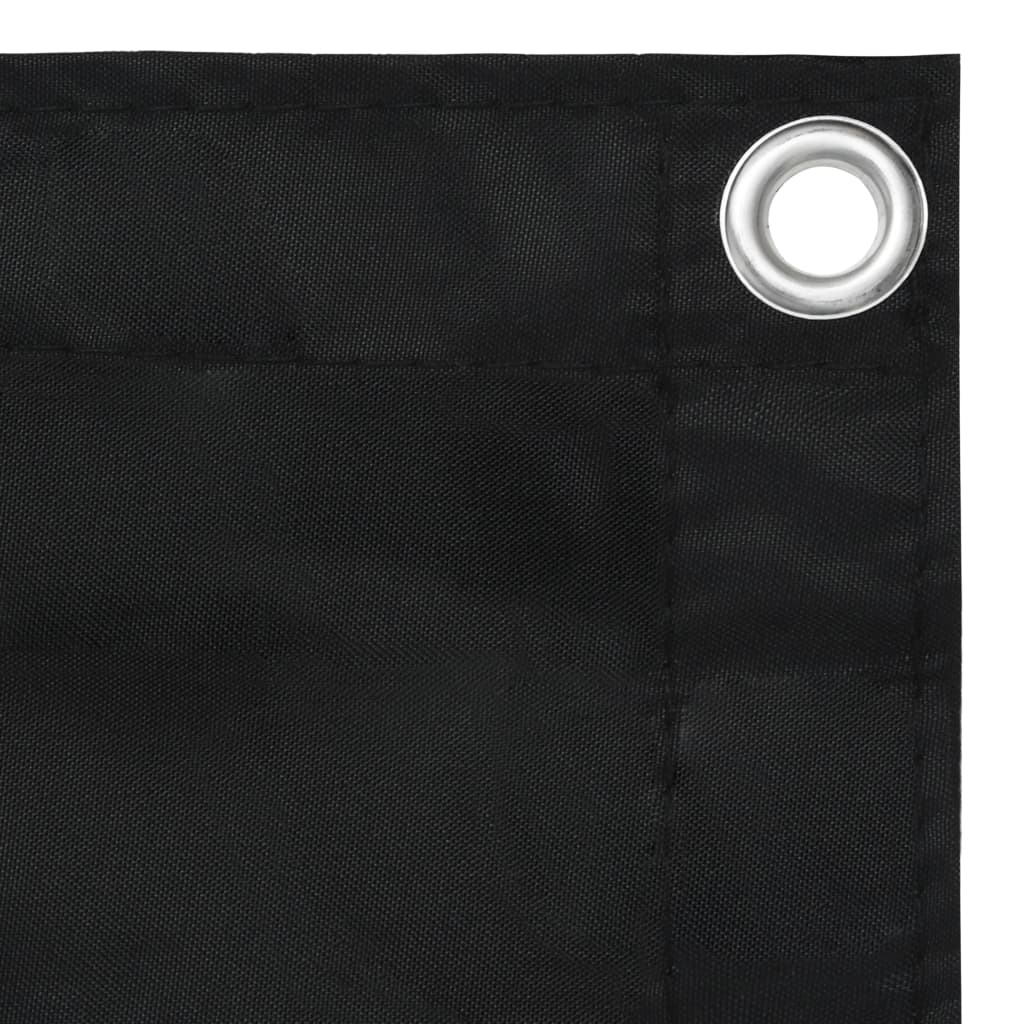 Balkongskjerm svart 75x400 cm oxfordstoff