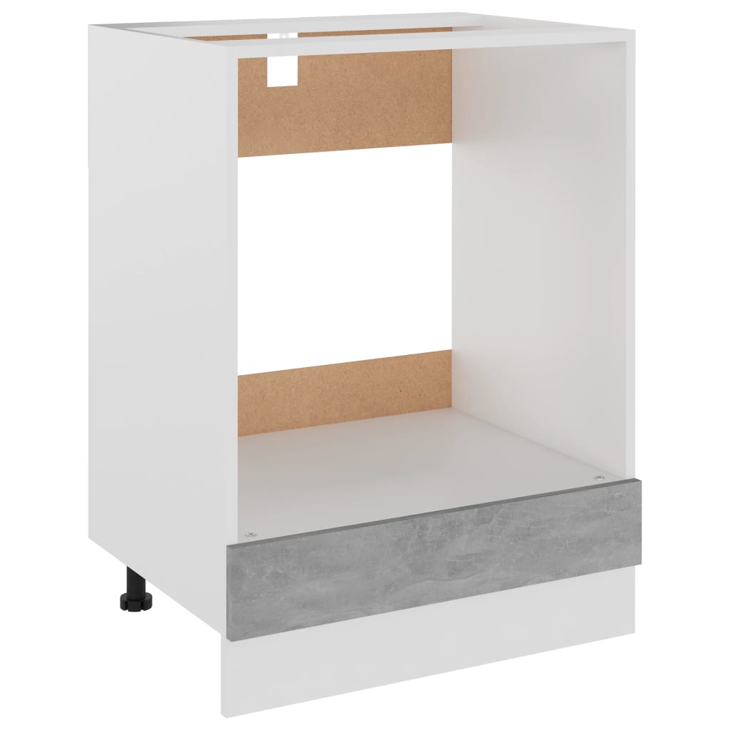 Ovnskap "Riga" betonggrå 60x46x81,5 cm konstruert tre