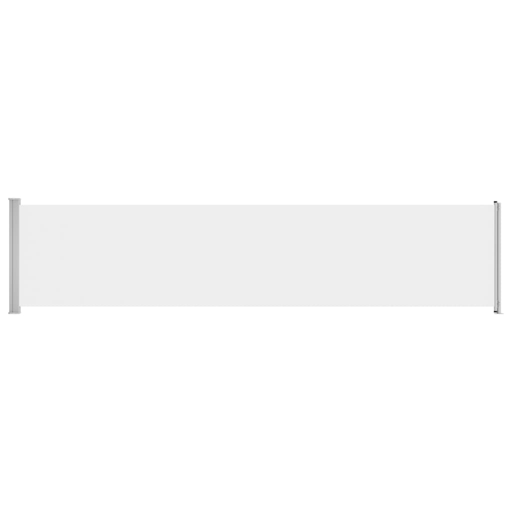 Uttrekkbar sidemarkise 140x600 cm kremhvit