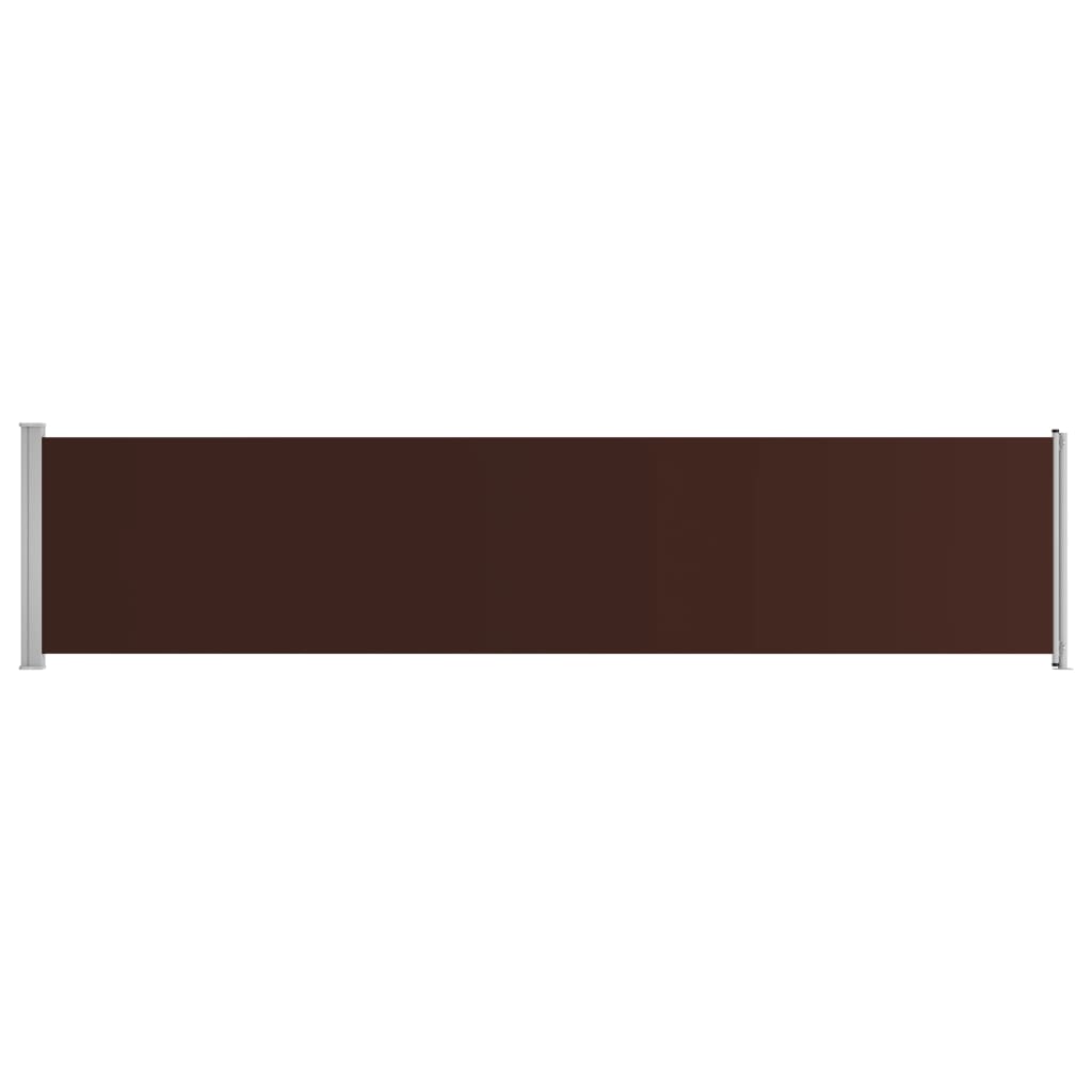 Uttrekkbar sidemarkise 140x600 cm brun