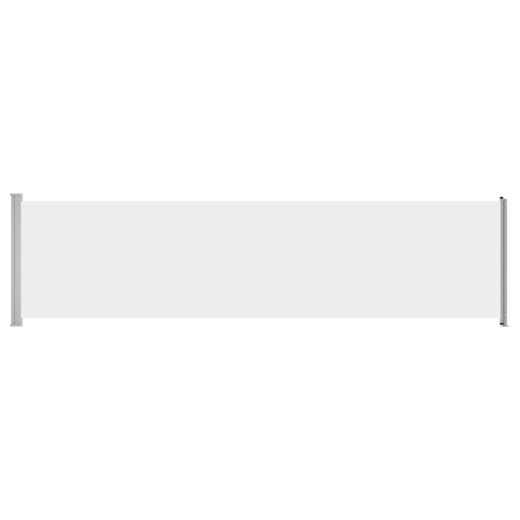 Uttrekkbar sidemarkise 600x160 cm kremhvit