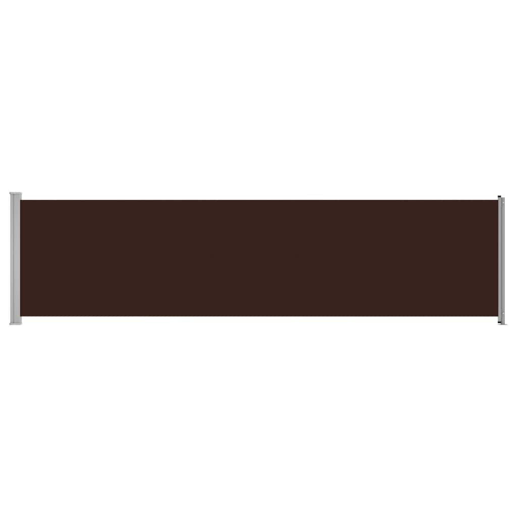 Uttrekkbar sidemarkise 600x160 cm brun