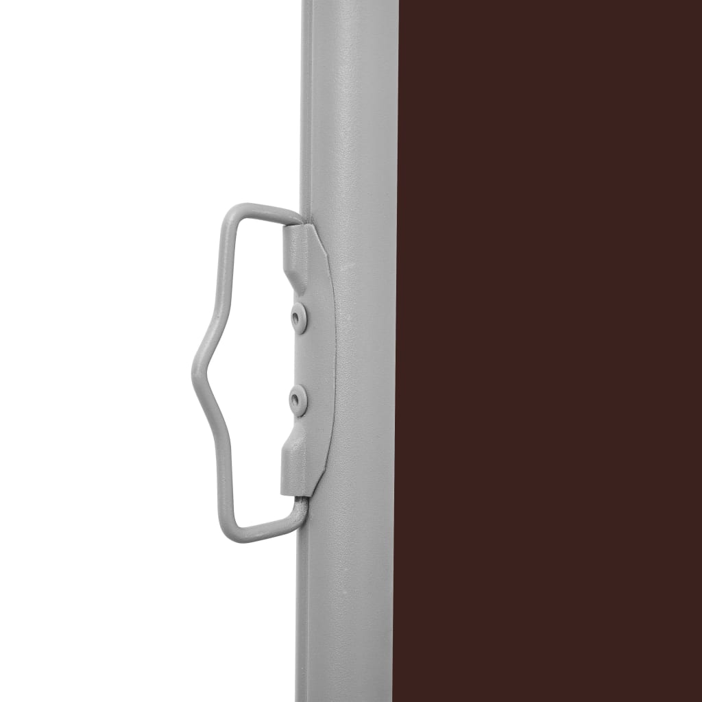 Uttrekkbar sidemarkise 600x160 cm brun