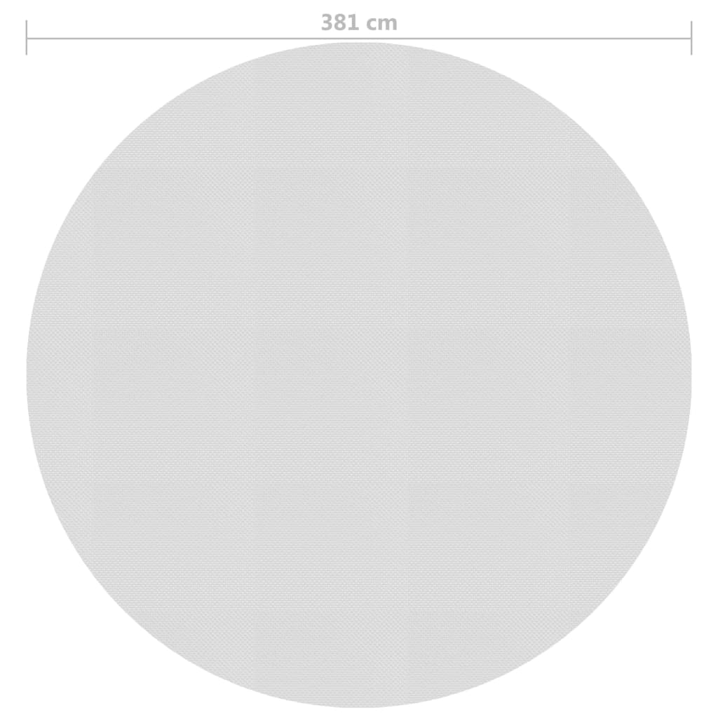 Flytende solarduk til basseng PE 381 cm grå