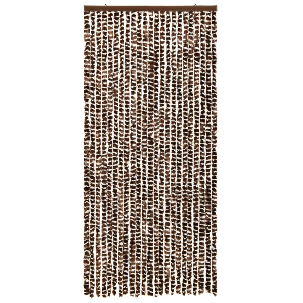 Insektgardin brun og hvit 90x220 cm chenille