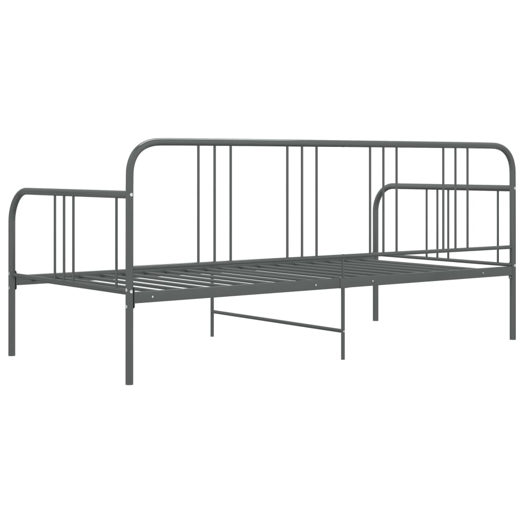 Ramme til sovesofa grå metall 90x200 cm