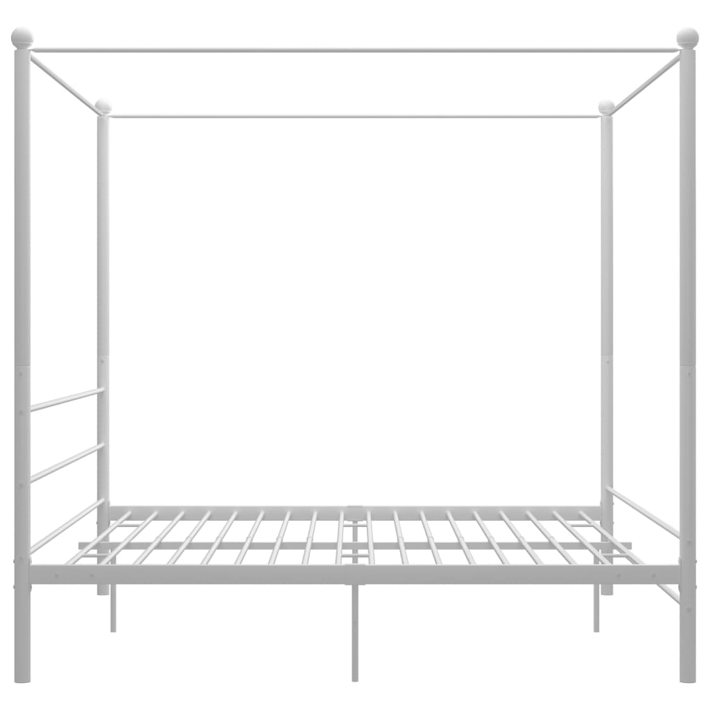 Himmelsengeramme hvit metall 180x200 cm