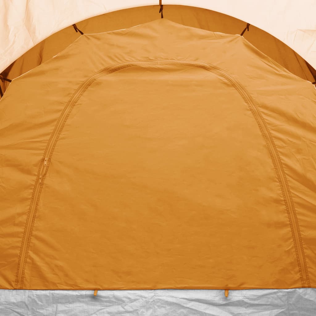 Campingtelt 6 personer grå og oransje