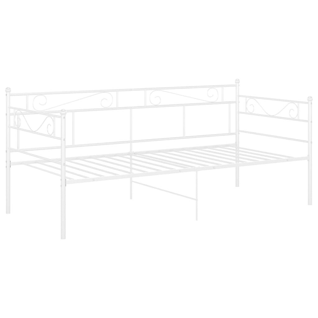 Ramme til sovesofa hvit metall 90x200 cm
