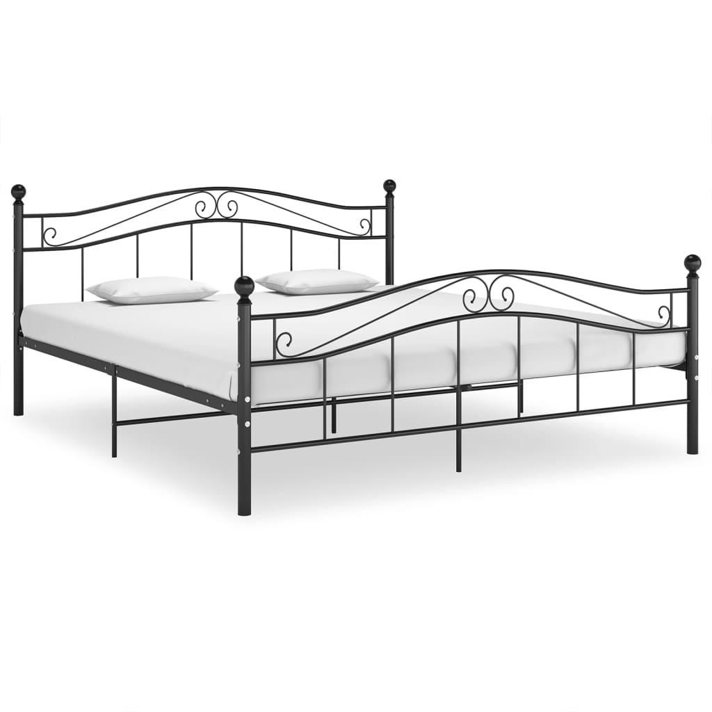 Sengeramme svart metall 140x200 cm