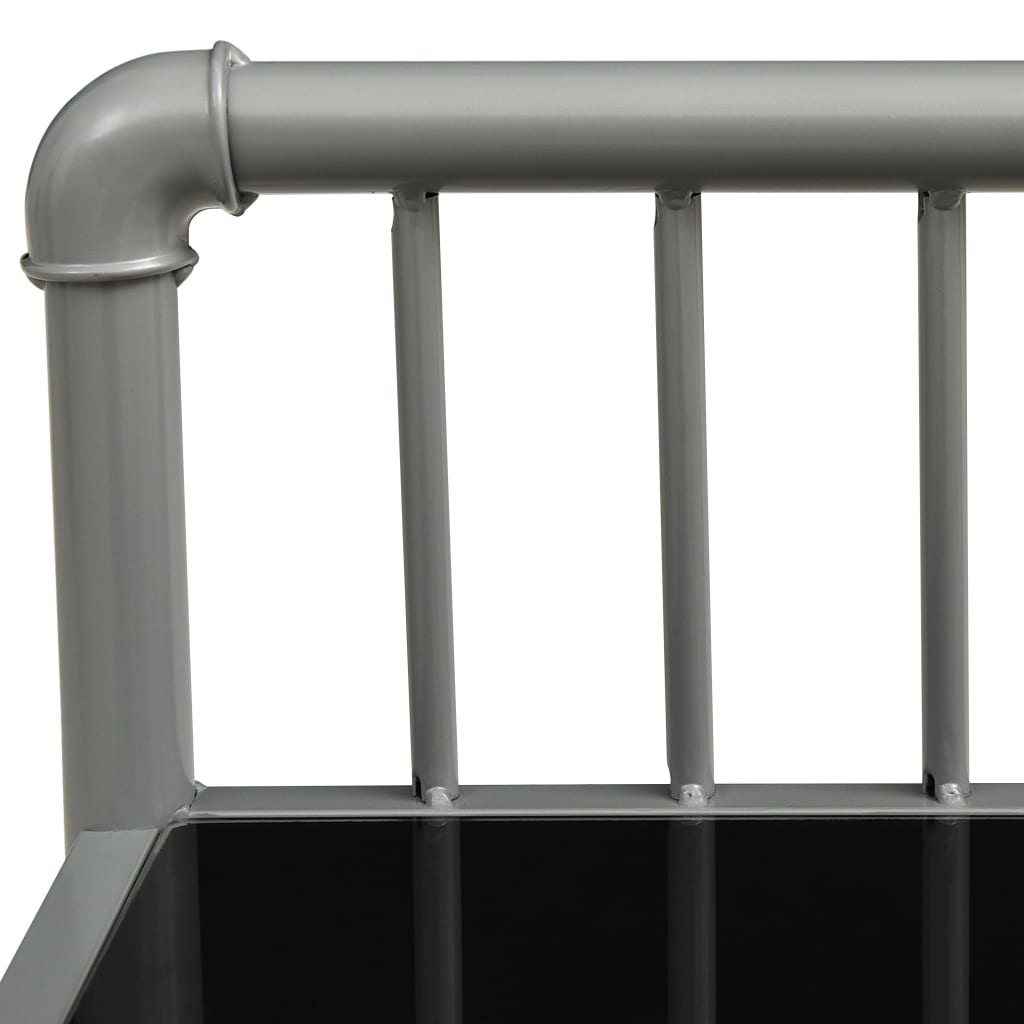 Nattbord 2 stk grå og svart metall og glass