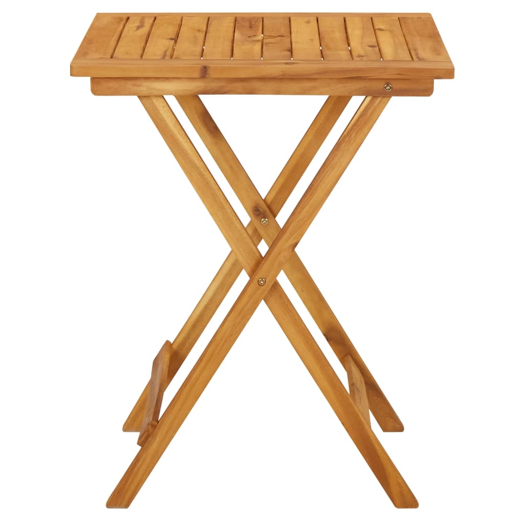 Sammenleggbart hagebord 60x60x75 cm heltre akasie