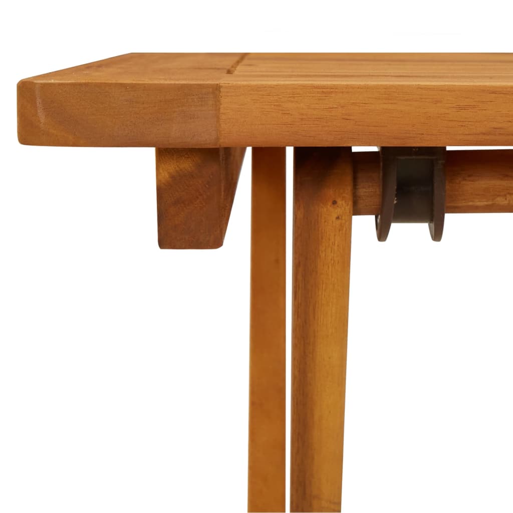 Sammenleggbart hagebord 60x60x75 cm heltre akasie