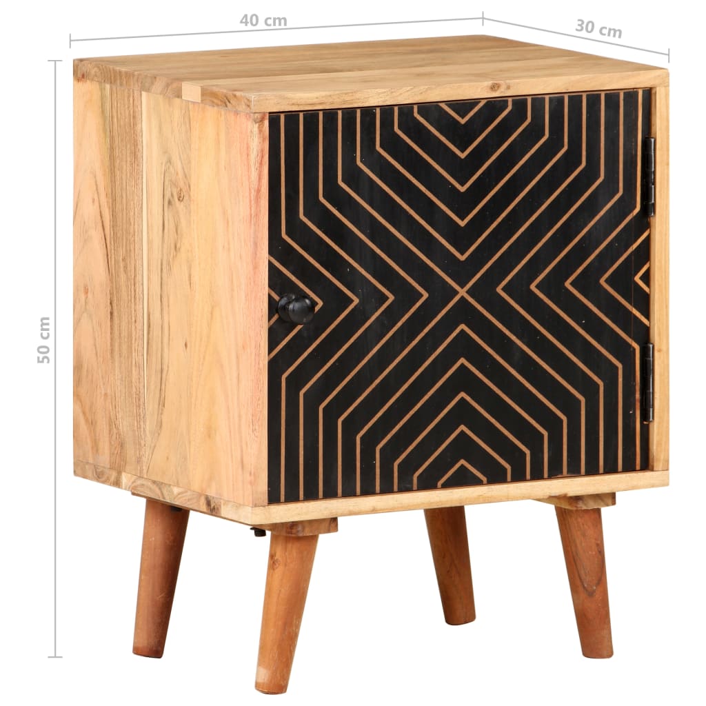 Nattbord 40x30x50 cm heltre akasie
