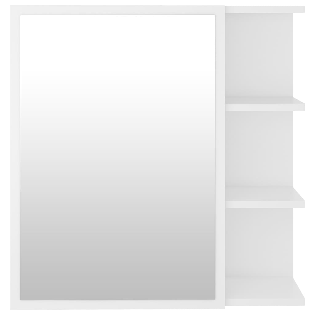 Speilskap til baderom hvit 62,5x20,5x64 cm konstruert tre