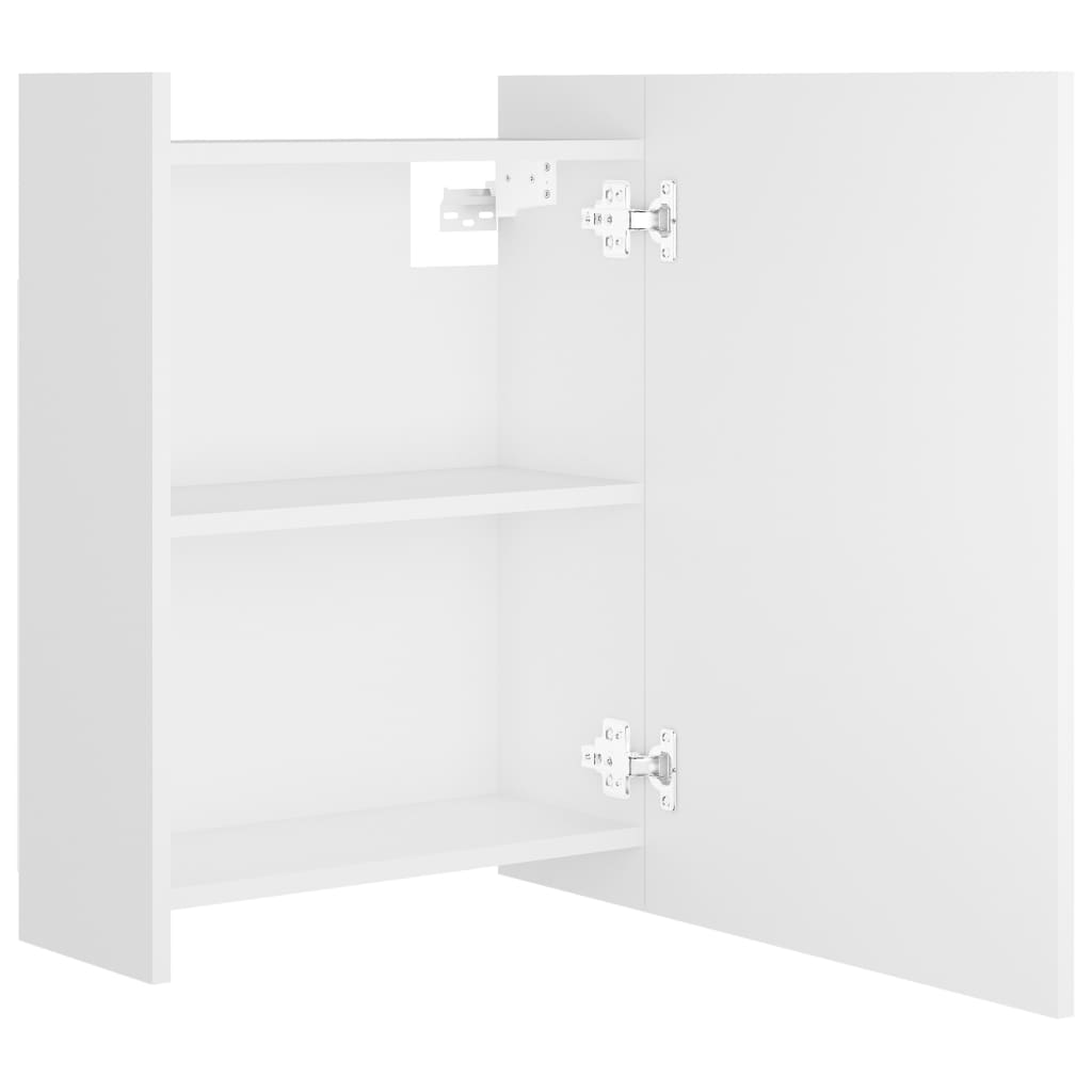 Speilskap til baderom hvit 62,5x20,5x64 cm konstruert tre