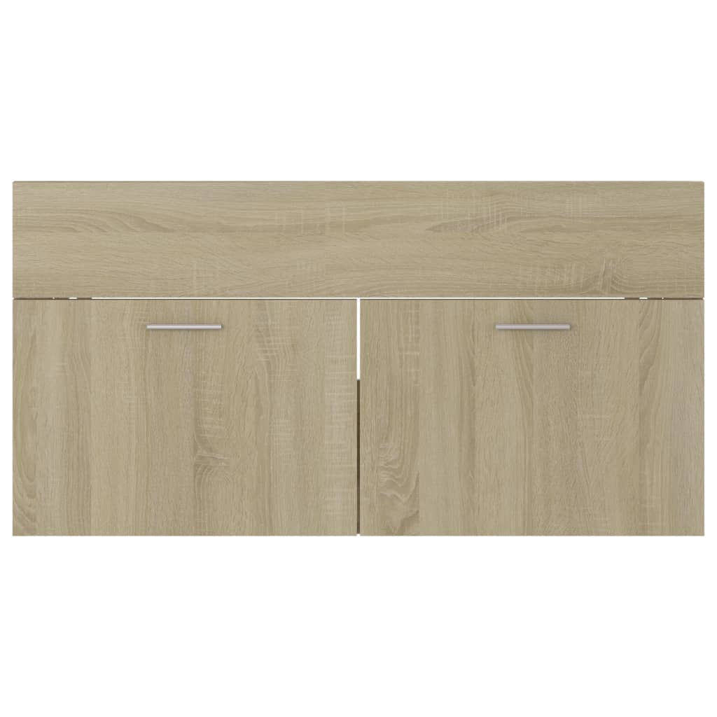 Servantskap sonoma eik 90x38,5x46 cm konstruert tre
