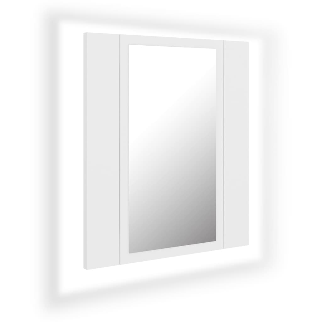 LED-speilskap til baderom hvit 40x12x45 cm akryl