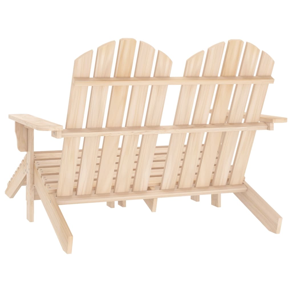 Adirondack hagestol og ottoman 2-seters heltre gran