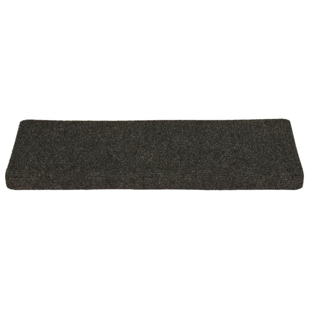 Trappematter selvklebende 15 stk 65x21x4 cm antrasitt rektangulær kant