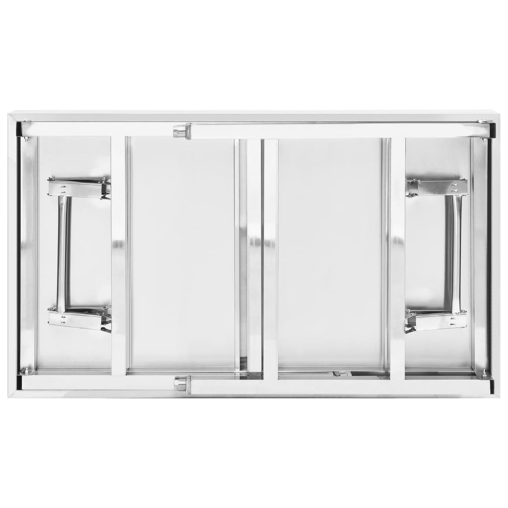 Sammenleggbart arbeidsbord kjøkken 100x60x80 cm rustfritt stål