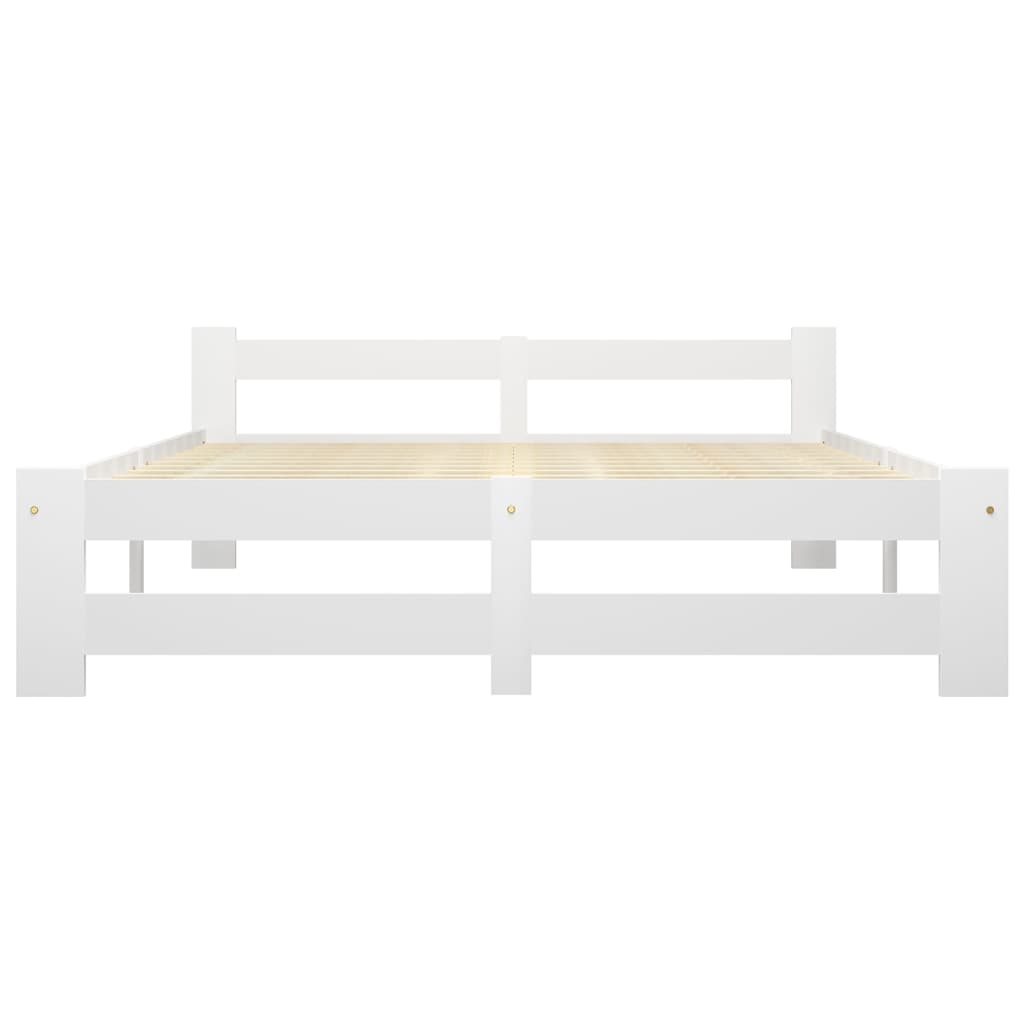 Sengeramme hvit heltre furu 160x200 cm