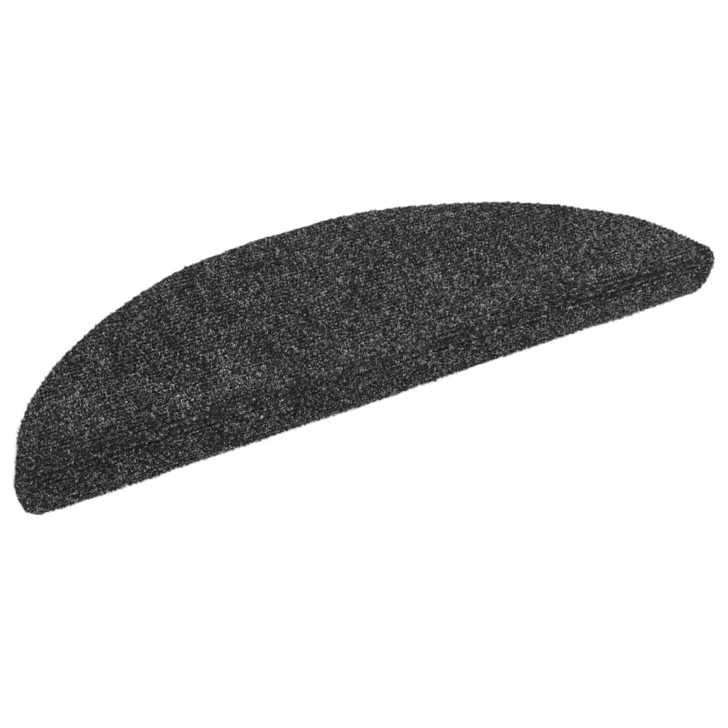 Trappematter selvklebende 10 stk 56x17x3 cm mørkegrå halvrund