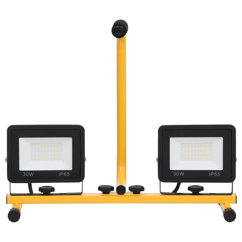 LED-flomlys med håndtak 2x30 W varmhvit