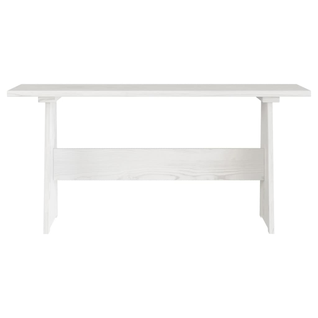 Spisebord med benk REINE hvit heltre furu