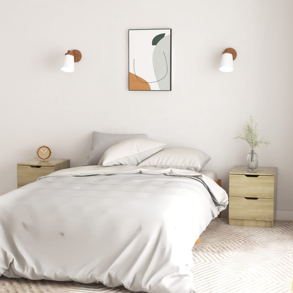 Nattbord 2 stk sonoma eik 40x40x50 cm konstruert tre