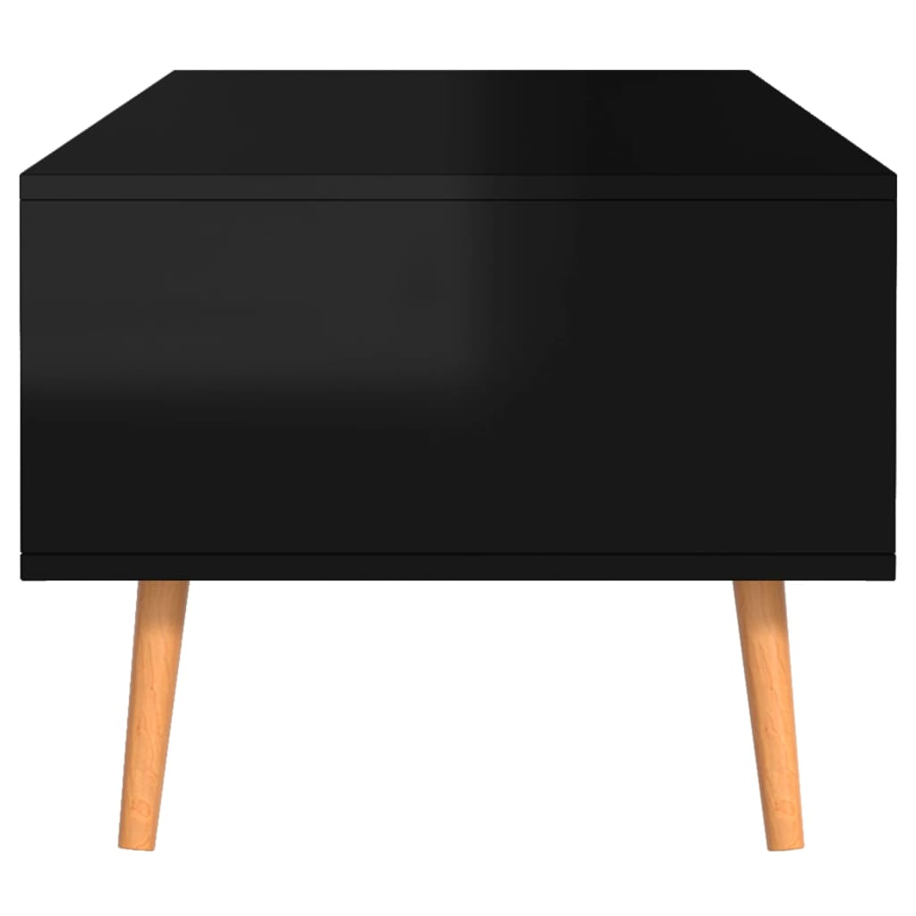 Salongbord høyglans svart 100x49,5x43 cm sponplate