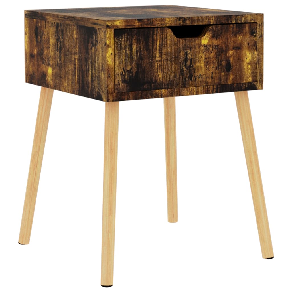 Nattbord røkt eik 40x40x56 cm konstruert tre