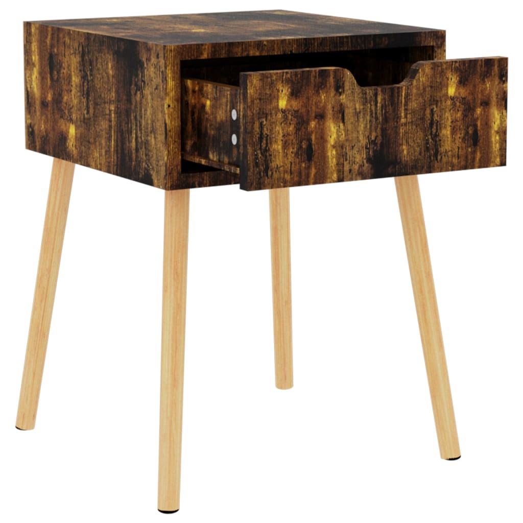 Nattbord røkt eik 40x40x56 cm konstruert tre