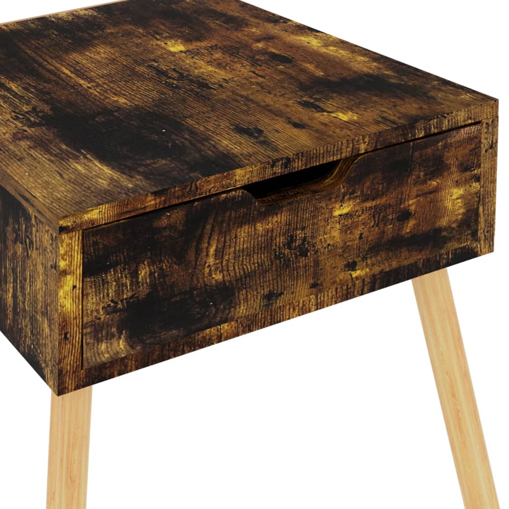 Nattbord røkt eik 40x40x56 cm konstruert tre