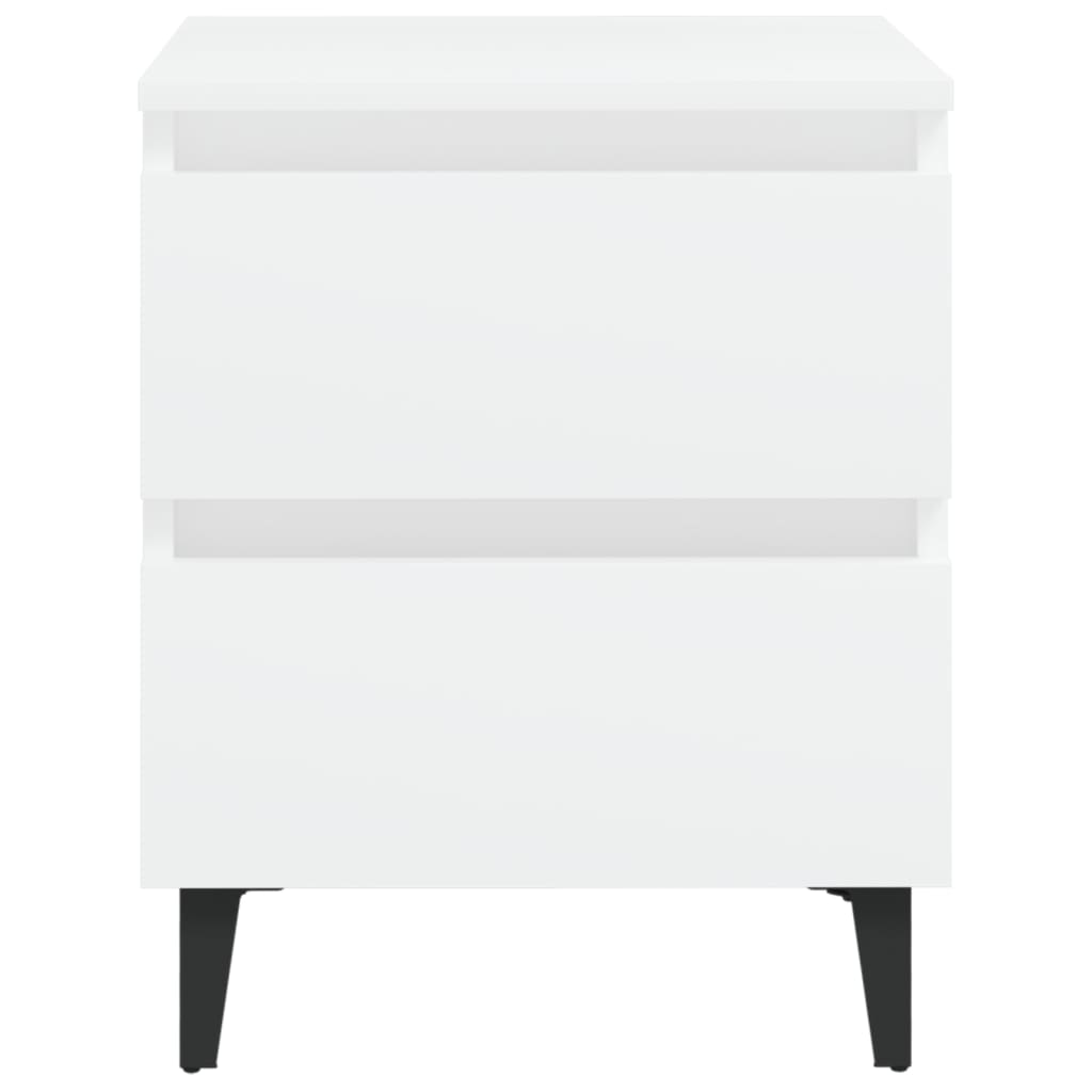 Nattbord 2 stk hvit 40x35x50 cm konstruert tre