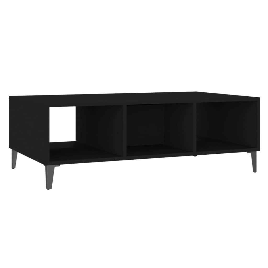 Salongbord svart 103,5x60x35 cm konstruert tre