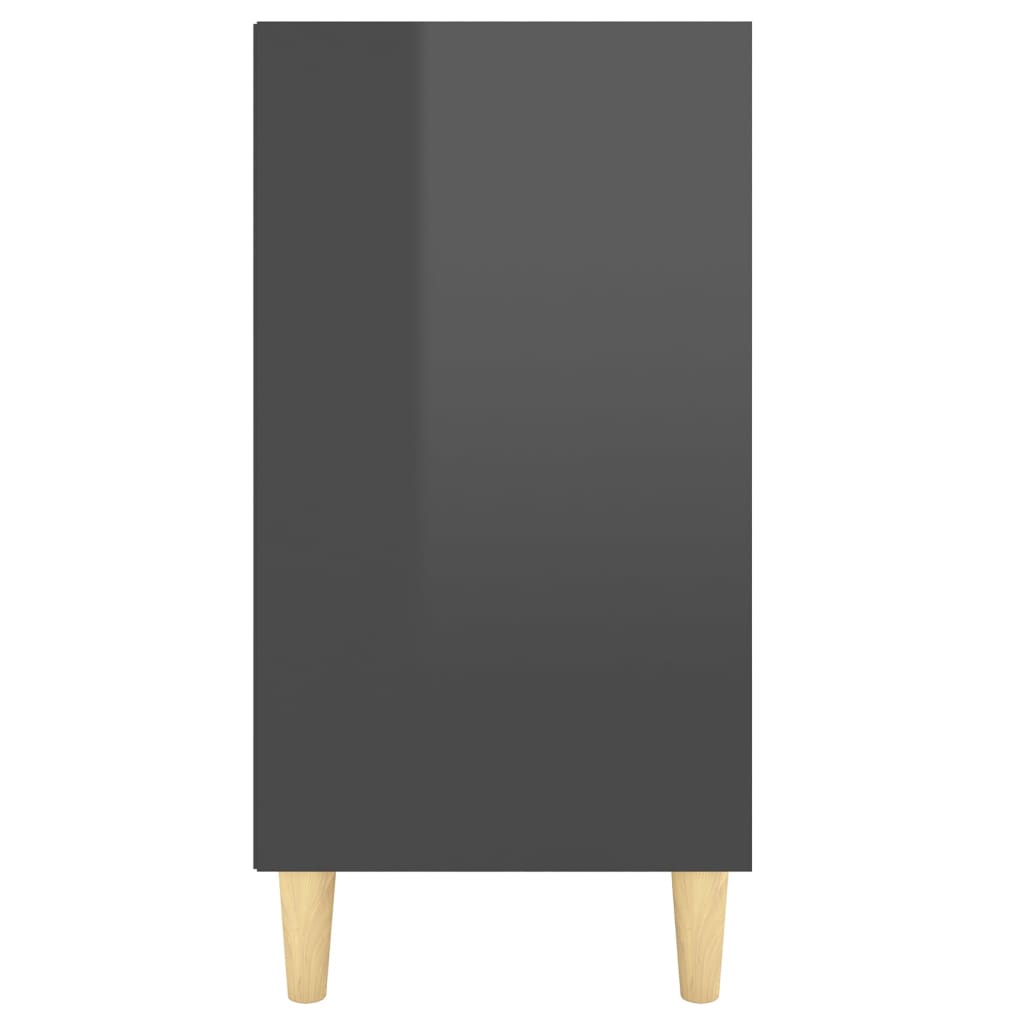 Skjenk høyglans grå 103,5x35x70 cm konstruert tre