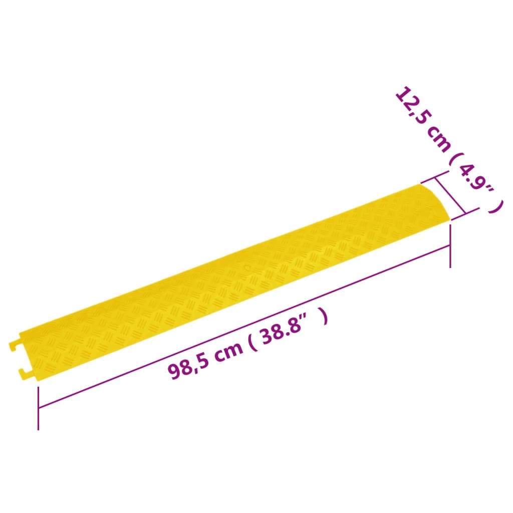 Kabelbeskyttere 4 stk 98,5 cm gul