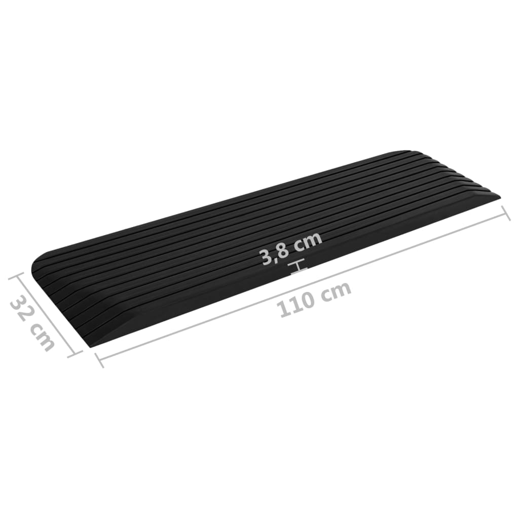 Terskelrampe 110x32x3,8 cm gummi