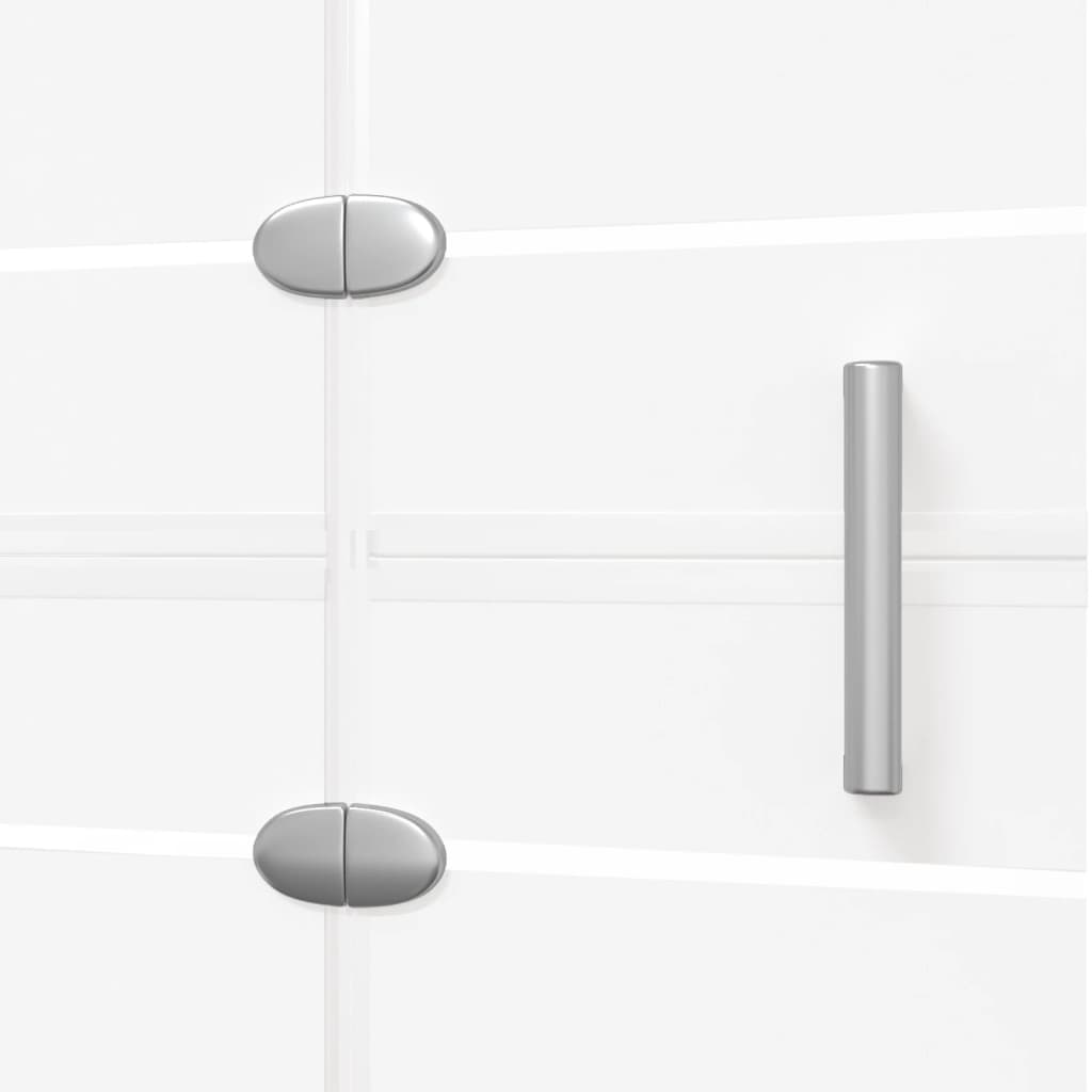 Leddet dusjdør ESG 100x140 cm hvit