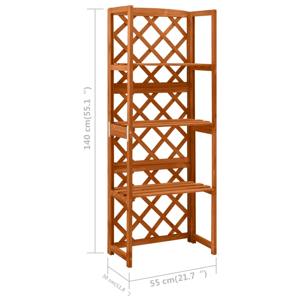 Espalier med hyller 55x30x140 cm heltre gran