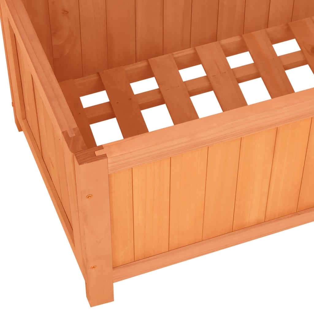 Blomsterkasse med espalier brun 70x30x135 cm heltre gran