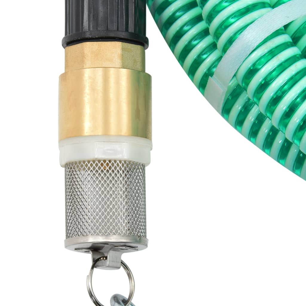 Sugeslange med messingkoblinger grønn 1,1" 25 m PVC
