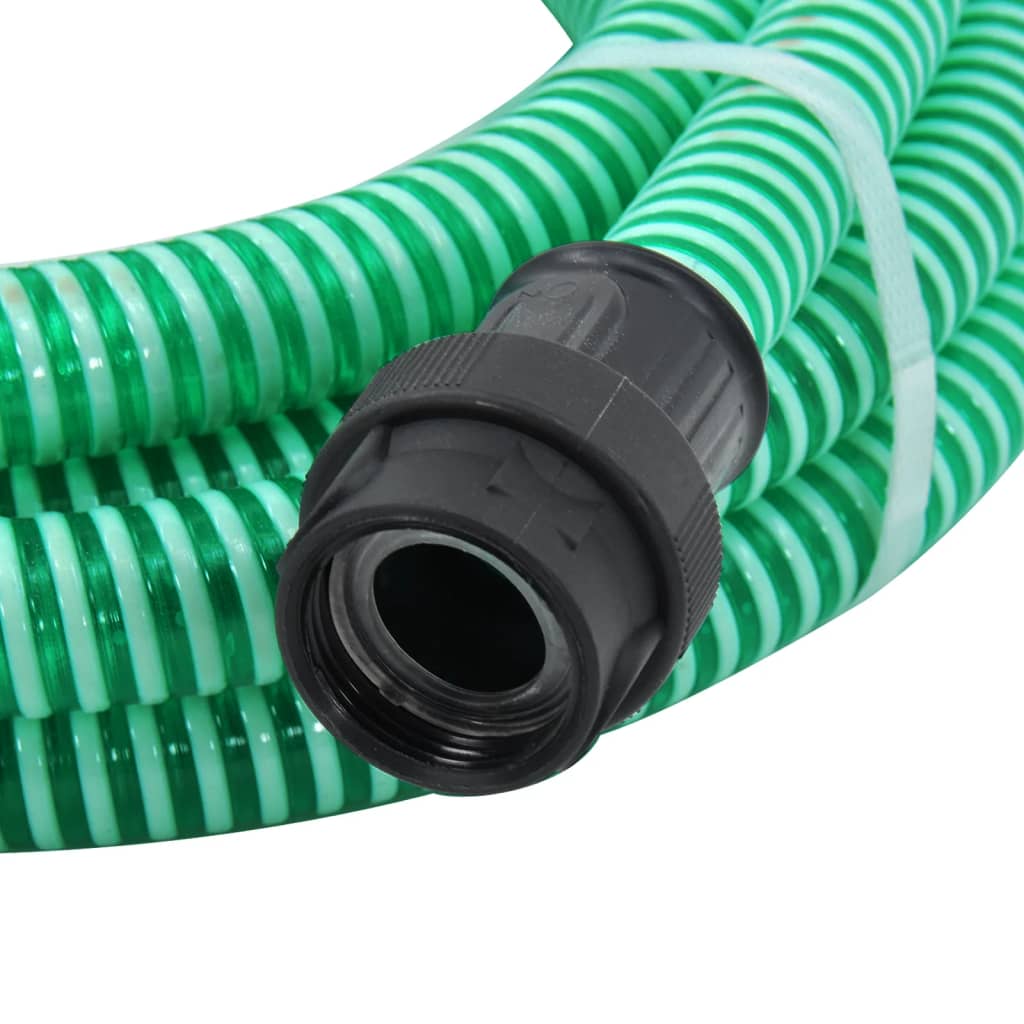 Sugeslange med messingkoblinger grønn 1,1" 7 m PVC