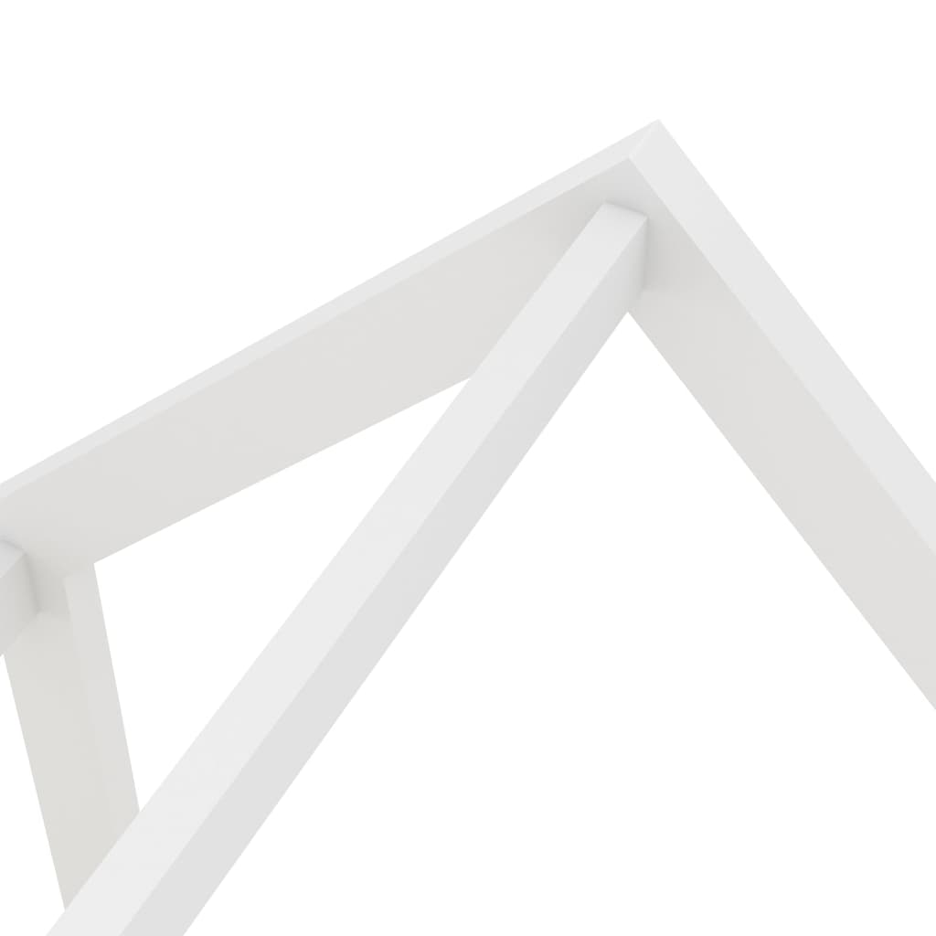 Ramme for barneseng med skuff heltre furu hvit 80x160 cm