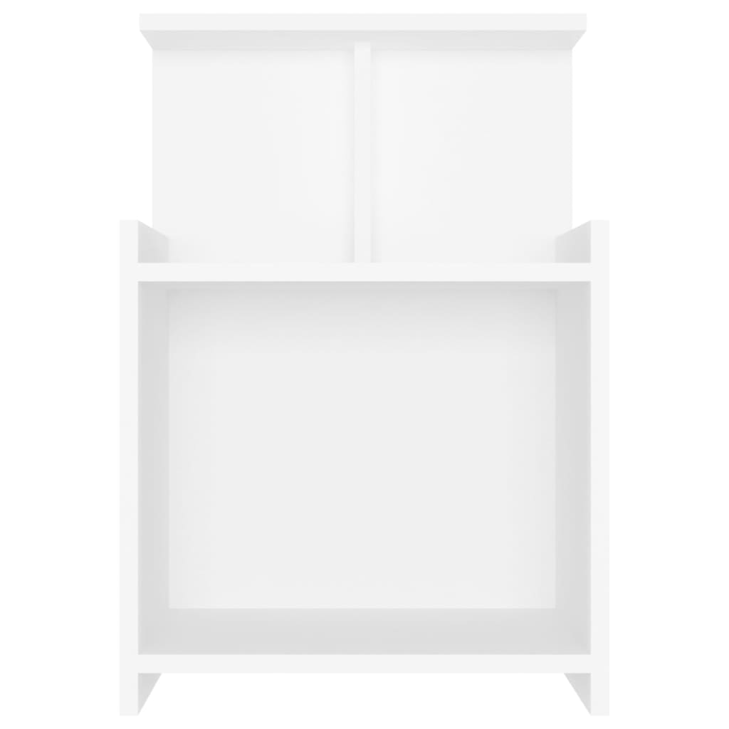 Nattbord 2 stk hvit 40x35x60 cm konstruert tre