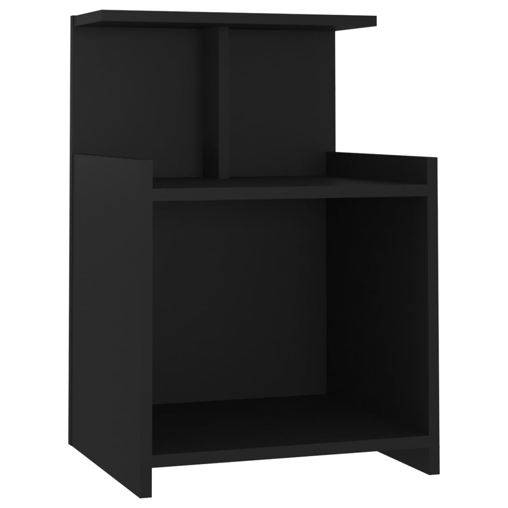Nattbord svart 40x35x60 cm konstruert tre