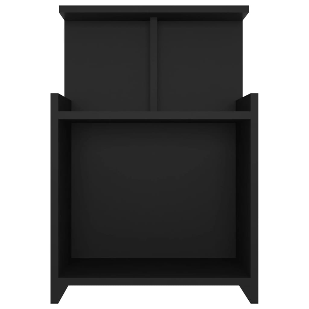 Nattbord svart 40x35x60 cm konstruert tre