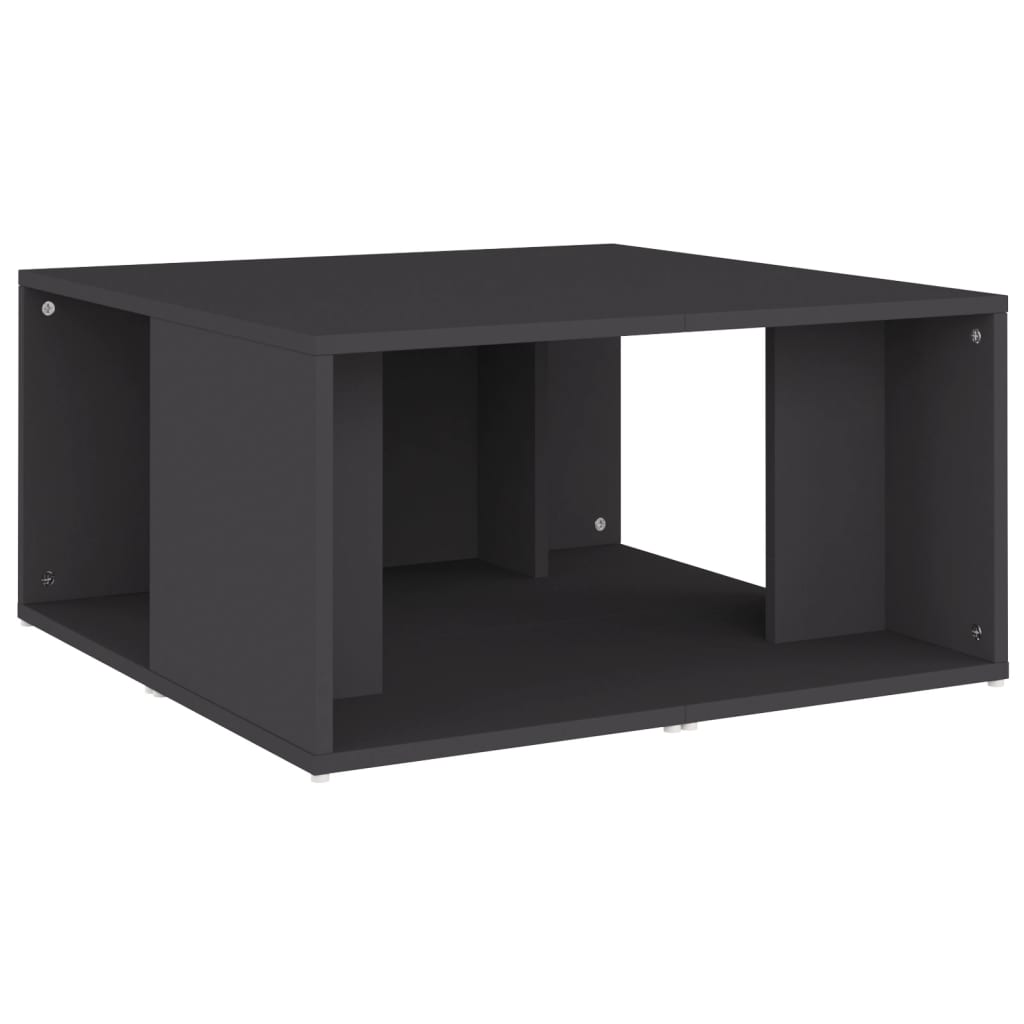Salongbord 4 stk grå 33x33x33 cm konstruert tre
