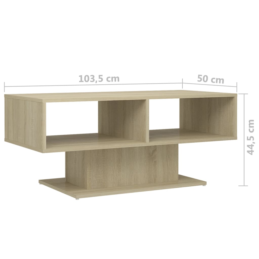 Salongbord sonoma eik 103,5x50x44,5 cm konstruert tre